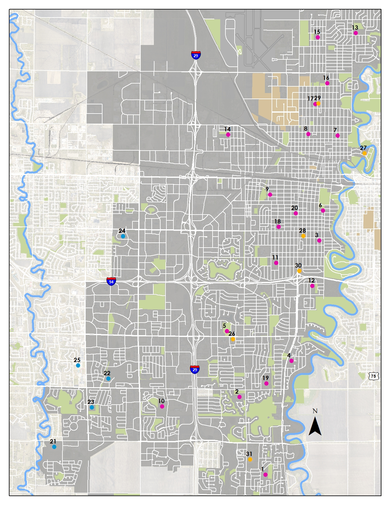 Fargo Safe Routes to School - map